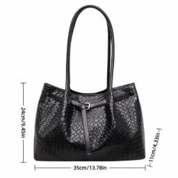 PU Leather Shoulder Bag Retro Elegant Commuting Tote Bag Large Capacity Available in 4 Colors Crossbody Bag School/Travel/Work