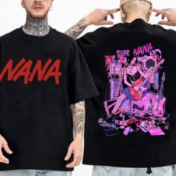 Nana Osaki Printed Cartoon Anime T-Shirt Summer Unisex Short Sleeve Cotton Harajuku Streetwear Fashion Women Men's T-Shirt