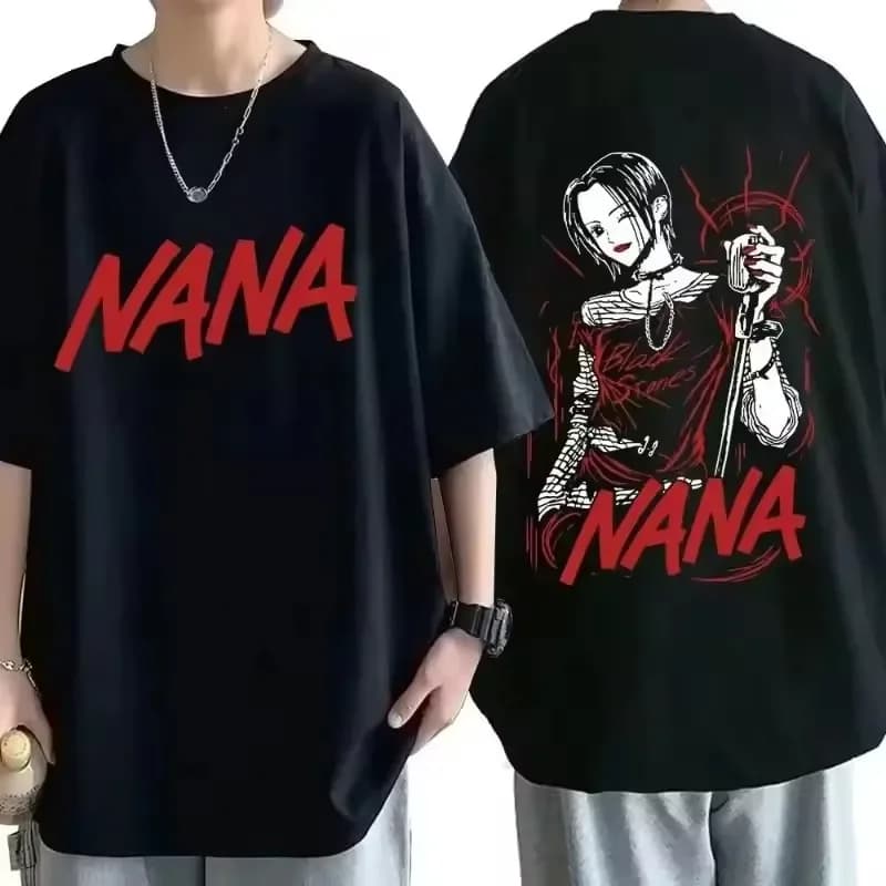 Nana Osaki Printed Cartoon Anime T-Shirt Summer Unisex Short Sleeve Cotton Harajuku Streetwear Fashion Women Men's T-Shirt