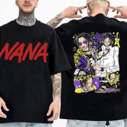 Nana Osaki Printed Cartoon Anime T-Shirt Summer Unisex Short Sleeve Cotton Harajuku Streetwear Fashion Women Men's T-Shirt