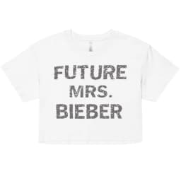 Future Mrs Bieber Crop Top Y2k 90s Style Concert Cropped Tops Retro Summer Fashion Casual Shirt Women Fitted Crop Tops Fans Gift