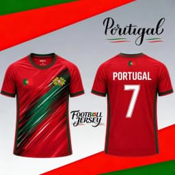 New Portugal Flag Football Jersey Outdoor Sports Training Breathable Soccer Short Sleeve T-shirt Men's And Women's Casual Top