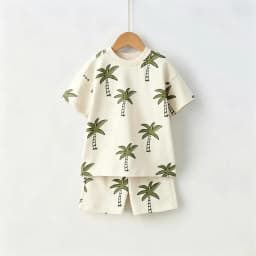 Kids Summer Casual Cotton Outfit Set Short Sleeve Top And Shorts With Fun Animal Prints Little Baby Costume Children Thin Wear