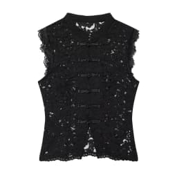 BSAY Women's Clothing Fashion Chinese Style White Vest Summer New Stand Up Collar Hollow Lace Sleeveless Chic Female Tank Top