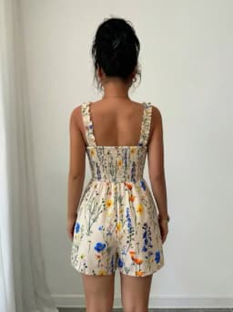 New Women Printed Cami Jumpsuit Shorts