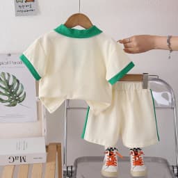 New Summer Suits for Baby Classic PatternKids Short Sleeve Polo TShirts + Shorts 2pcs/sets Toddler Boy Casual Fashion Clothing