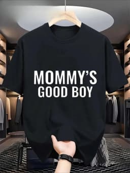 Funny Men's MOMMY's GOOD BOY Print T Shirt Women Streetwear Loose Tee Top Clothing Vintage Summer Spring Meme
