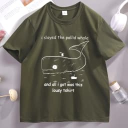 Limbus Company Whale Tshirt Men Women Printed Short Sleeve T-shirt Casual Round Neck High Quality Tee Shirt Streetwear