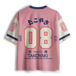 2026 Summer New Arrival Men's Pink White Japanese Octopus Print Mesh Jersey T-Shirt Casual Loose Fit Streetwear Tee for Kids