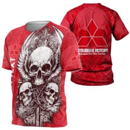 Summer Mitsubishi Creative 3D Printed T-Shirt for Men, Street Casual Top, Outdoor Quick-Drying Breathable Sportswear
