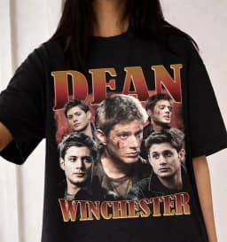 Supernatural Winchester Comfort Color Pattern T-shirt Retro Dean Winchester Shirt