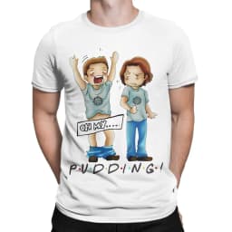 Pudding Dean Supernatural T Shirt Men Women Cotton Awesome T-Shirts O Neck Tee Shirt Short Sleeve Tops Big Size
