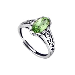 925 Sterling Silver Ellipse Zircon Adjustable Rings For Women Luxury Designer Jewelry Party Accessories Birthday Gift