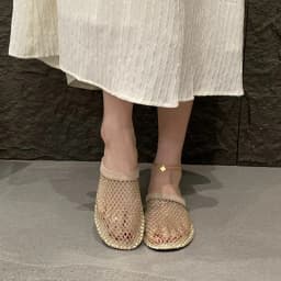 2026 Fashion New Summer Round Toe Mesh Sexy Comfortable Non-slip Casual Slippers Lightweight Plus Size Flat Slippers for Women