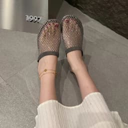 2026 Fashion New Summer Round Toe Mesh Sexy Comfortable Non-slip Casual Slippers Lightweight Plus Size Flat Slippers for Women