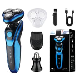 Portable 3 in 1 Electric Shaver Rechargeable Waterproof Men's Shaver Three Heads Smart Sideburn Trimmer