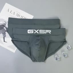 Mens Briefs Milk Silk Ice Silk Low Waist Breathable Elastic Bag Close-Fitting Comfortable Briefs