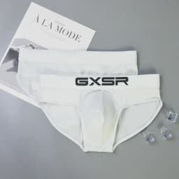 Mens Briefs Milk Silk Ice Silk Low Waist Breathable Elastic Bag Close-Fitting Comfortable Briefs