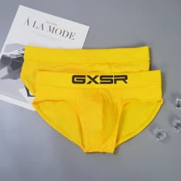 Mens Briefs Milk Silk Ice Silk Low Waist Breathable Elastic Bag Close-Fitting Comfortable Briefs