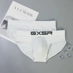 Mens Briefs Milk Silk Ice Silk Low Waist Breathable Elastic Bag Close-Fitting Comfortable Briefs