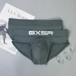 Mens Briefs Milk Silk Ice Silk Low Waist Breathable Elastic Bag Close-Fitting Comfortable Briefs