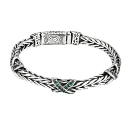 New Tang Grass Pattern X Weaving Bracelet Vintage Personalized Jewelry Men's and Women's Bracelets Gift