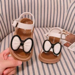 New Fashionable Girls Sandals Summer Bow Princess Sandals 3-14 Years Old Students Children Outside Wearing Versatile Sandals