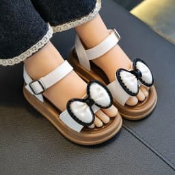 New Fashionable Girls Sandals Summer Bow Princess Sandals 3-14 Years Old Students Children Outside Wearing Versatile Sandals