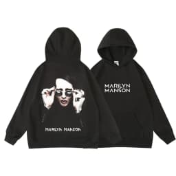 Rock Marilyn Manson Manson Band Autumn/Winter Hooded Pullover Sweatshirt for Men and Women
