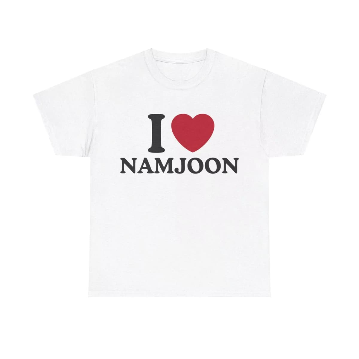 New I Love Namjoon Text Graphic Cotton T-shirts for Fan Gift Prue Cotton High-quality Men Unseix Sportswear Men Clothing Top