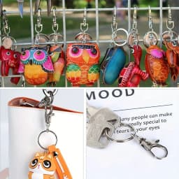 Keychain Making Kit 25PCS Keychain Clips Hooks and 25PCS Key Chain Rings Keychain Accessories, Lobster Claw Clasps for Crafts