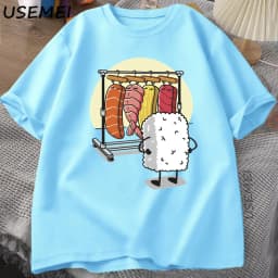 Sushi Wardrobe T Shirt Women Men Funny High Quality T-shirt Cotton Graphic T Shirts Loose Short-sleeve Pritned Tshirt Man Tops