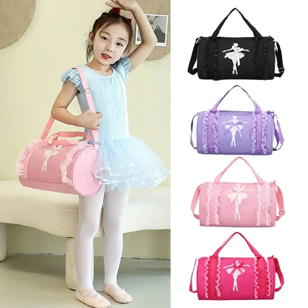 Fashion Oxford Ballet Dance Bags Large Capacity Sequin Print Dance Backpack Lovely Handbag Girls