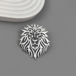 Fashion punk style hollow crown lion stainless steel gold-plated 18K brooch, black-suit accessories, wedding matching set