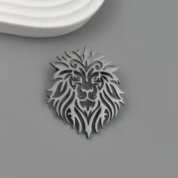 Fashion punk style hollow crown lion stainless steel gold-plated 18K brooch, black-suit accessories, wedding matching set