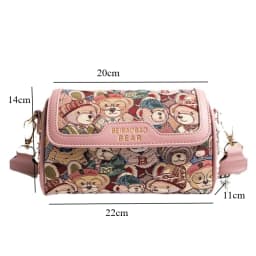 New Trendy Unique Design Cartoon Bear Single Shoulder Bag Chic Crossbody Bag Original Women's Shoulder Bag Purses and Handbags