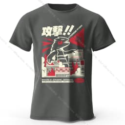 Urban Anime Dinosaur Graphic T-shirt - Unique Japanese Cartoon Design for Men Women Trendy Streetwear