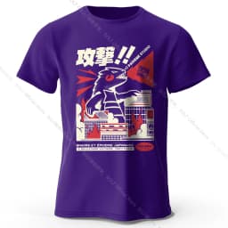 Urban Anime Dinosaur Graphic T-shirt - Unique Japanese Cartoon Design for Men Women Trendy Streetwear