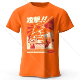 Urban Anime Dinosaur Graphic T-shirt - Unique Japanese Cartoon Design for Men Women Trendy Streetwear