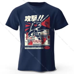 Urban Anime Dinosaur Graphic T-shirt - Unique Japanese Cartoon Design for Men Women Trendy Streetwear