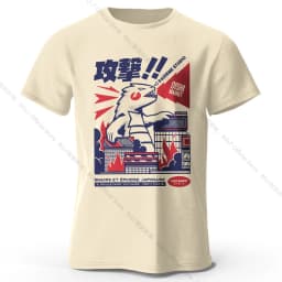 Urban Anime Dinosaur Graphic T-shirt - Unique Japanese Cartoon Design for Men Women Trendy Streetwear