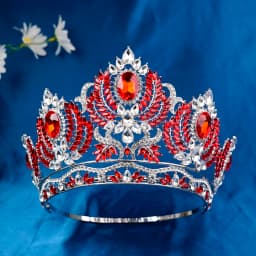 1PCS Baroque Big Rhinestone Crystal Tiaras Diadem for Queen Bridal Wedding Head Jewelry Large Crown Pageant Bride Headwear