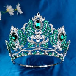 1PCS Baroque Big Rhinestone Crystal Tiaras Diadem for Queen Bridal Wedding Head Jewelry Large Crown Pageant Bride Headwear