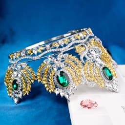 1PCS Baroque Big Rhinestone Crystal Tiaras Diadem for Queen Bridal Wedding Head Jewelry Large Crown Pageant Bride Headwear