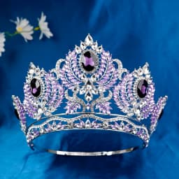 1PCS Baroque Big Rhinestone Crystal Tiaras Diadem for Queen Bridal Wedding Head Jewelry Large Crown Pageant Bride Headwear