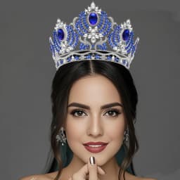 1PCS Baroque Big Rhinestone Crystal Tiaras Diadem for Queen Bridal Wedding Head Jewelry Large Crown Pageant Bride Headwear