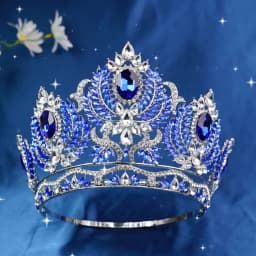 1PCS Baroque Big Rhinestone Crystal Tiaras Diadem for Queen Bridal Wedding Head Jewelry Large Crown Pageant Bride Headwear