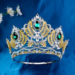 1PCS Baroque Big Rhinestone Crystal Tiaras Diadem for Queen Bridal Wedding Head Jewelry Large Crown Pageant Bride Headwear