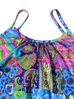 Women's Vibrant Paisley Pattern Sleeveless Jumpsuit for Spring/Summer Casual Wear