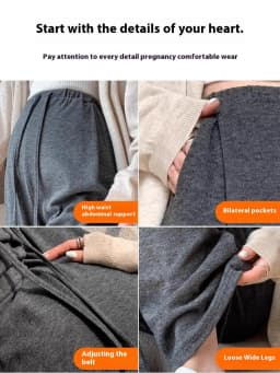 Maternity Pants Spring and Fall Models Wide-Legged Pants Without Babywear Maternity Casual Pants Large Size Glutinous Rice Pants